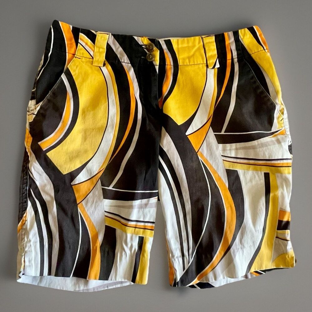 Loudmouth Womens Shorts Swirls Gone Wild Size 2 Whacky Golf Summer Casual
